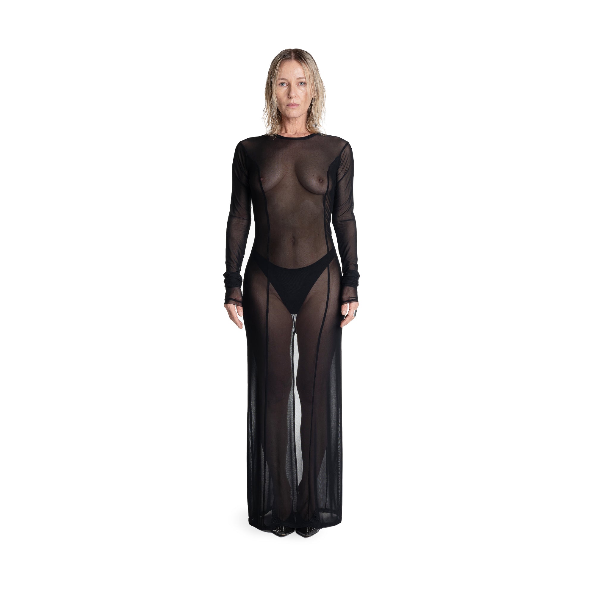 tight mesh dress lace tight long dress elegant ladies mesh splicing